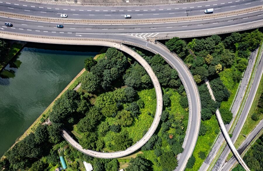 Aerial highway interchange